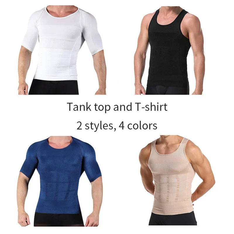 Camisa Masculina de Compressão Ultrafina Fit Shape Pro
