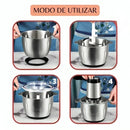 Picador Elétrico de Alimentos Inox 2L/3L | Triturador Potente